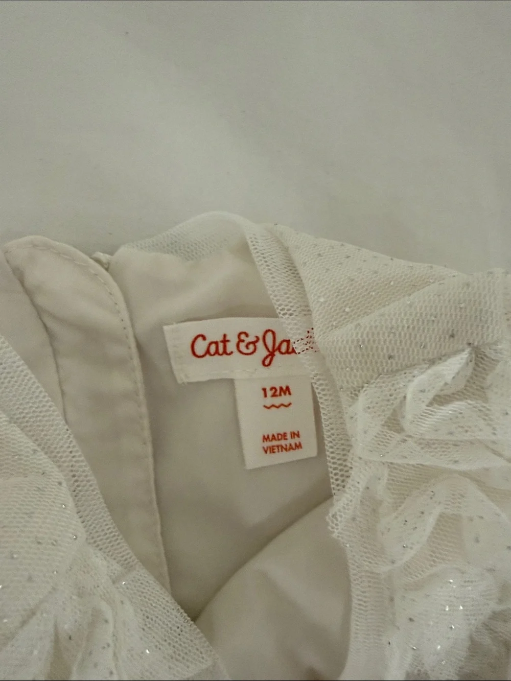 Zara Cream Tulle Ruffle Bodice dress size 18-24 months and Cat & Jack 12 months